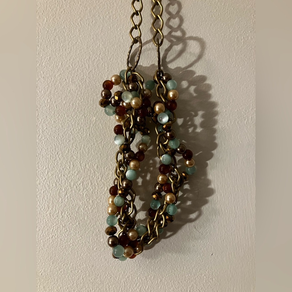 Beaded Chain Multi-Strand Necklace